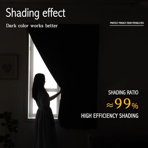 Adhesive Blackout Curtains- Self Stick Shades Window Blinds Curtains No Rod - Image 4