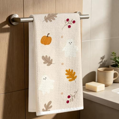 Cute Ghost Fall Kitchen Towel, Halloween Season Hand Towel - Image 6