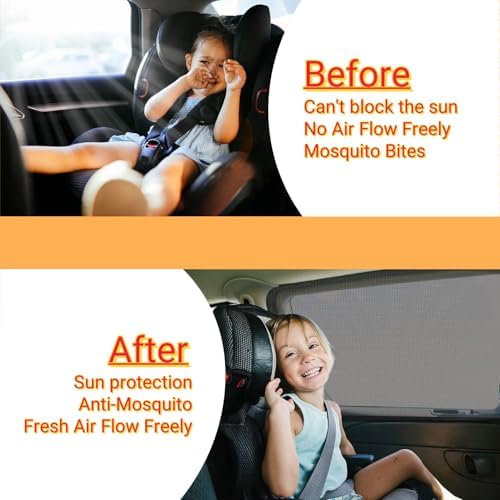 2 Pack Car Window Rear Side Mesh Screen 20"x43" Medium - Image 6