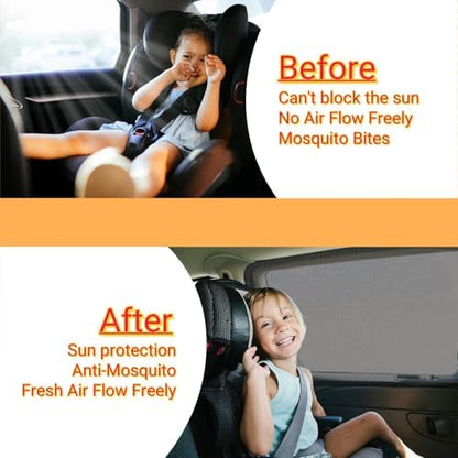2 Pack Car Window Rear Side Mesh Screen 20"x43" Medium - Image 6