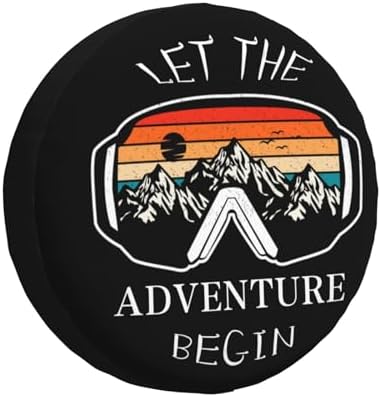 Let The Adventure Begin Spare Tire Cover Wheel Protectors Weatherproof - Image 2