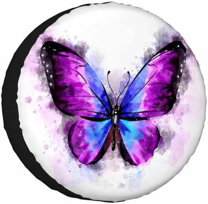 Butterfly Spare Tire Cover for RV Trailer Watercolor Animal Bird Magical Fatasy by NOMEDOGYIM