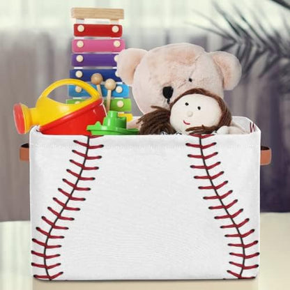 Pardick 2Pack Sports Baseball Print Large Collapsible Storage Bins, Sports - Image 5