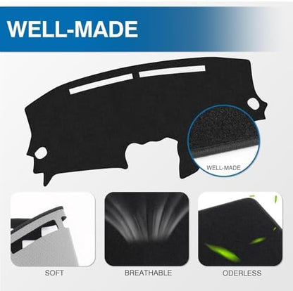 KUST Black Dash Cover Mat for Nissan Altima 2007-2012 Left Hand Driving - Image 4