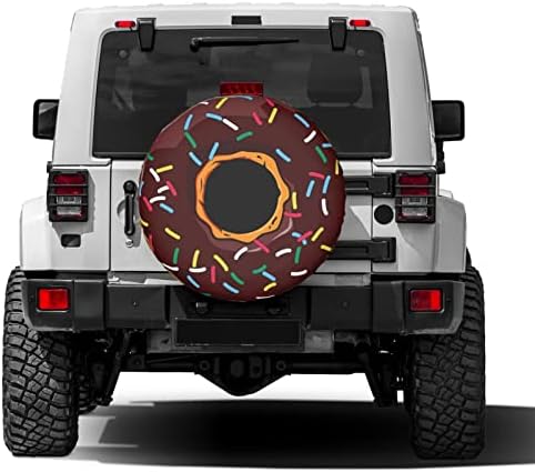 Donut Spare Tire Cover Dust-Proof Wheel Tire Cover Fit Trailer, SUV and Many - Image 4