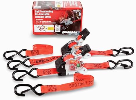 Erickson Self-Tensioning Retractable Ratchet Strap - 1 in x 10 ft by Erickson