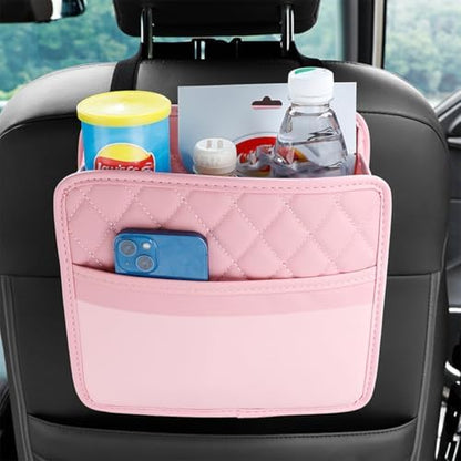 Car Seat Back Organizer, Leather Multipurpose Collapsible Vehicle Backseat - Image 6