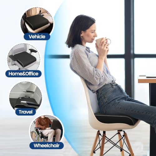 SweetSlubr Seat Cushion, Chair Pad, Memory Foam Tailbone Pain Relief - Image 6
