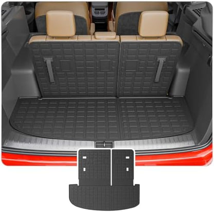 Trunk Mat with Backrest Mat for 2020-2025 Kia Telluride by Thinzyou
