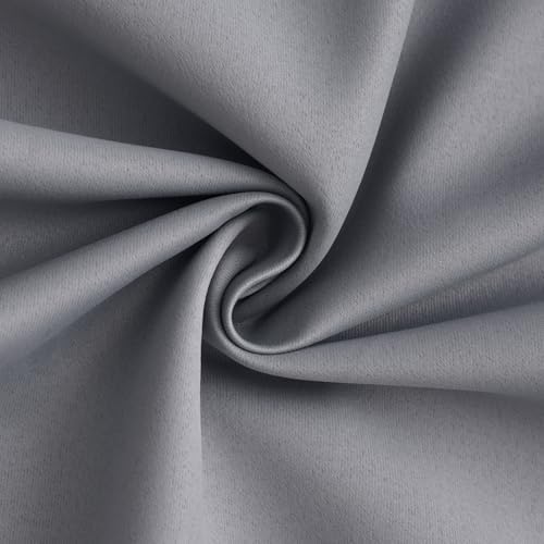 Yakamok Grey 100% Blackout Curtain Panels 84 inches, 2 Panels - Image 3