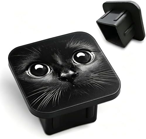 Hitch Cover Elegant Black Cat Eyes Square Towing Hitch Covers 2” Heavy Duty by Unknown
