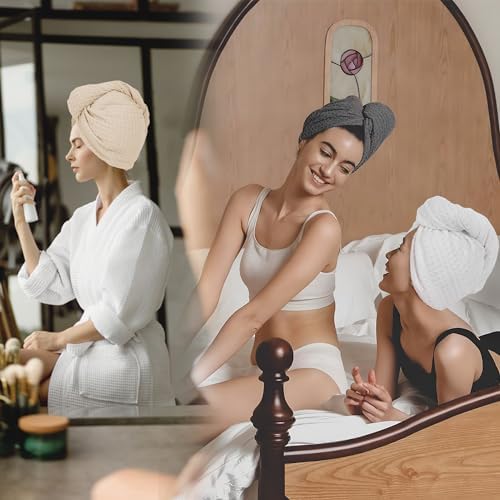 MaopaoBeauty Hair Towel Terry Cloth Absorbent Dry Anti Frizz Twist Plopping - Image 6