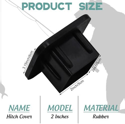 Trailer Hitch Cover, Wild Bear Fishing Tow Hitch Cover - Image 2