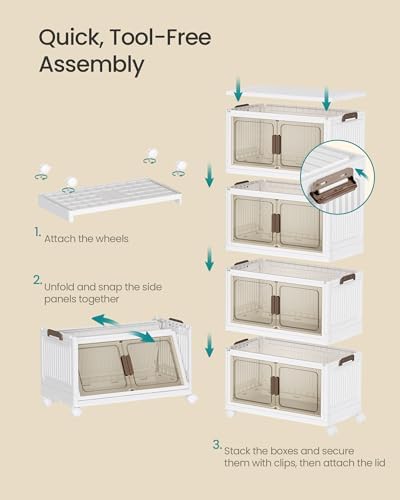 SONGMICS 58QT stackable storage bins - Image 4