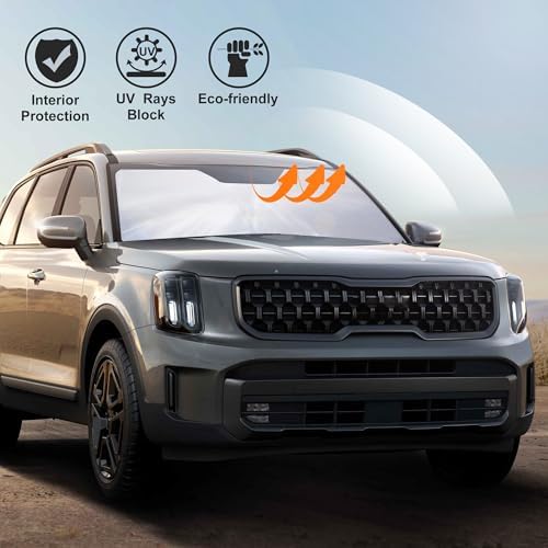 Windshield Sun Shade for 2020-2025 Kia Telluride Accessories - Image 6