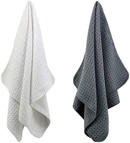 POLYTE 380 GSM Microfiber Waffle Kitchen Dish Tea Towel, 16x28 in, 8 Pack - Image 2