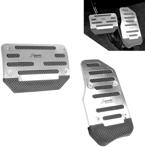 2 PCS Car Pedal Pads Set, Non-slip Alloy Gas and Brake Pedals Covers, Automatic by Unknown