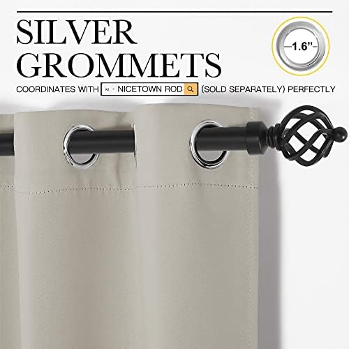 NICETOWN Room Darkening Curtain Panels, 1 Pair, 42 x 90-inch - Image 3