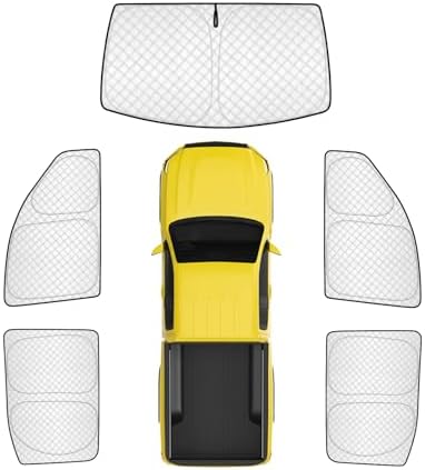KMF Thicken Sun Shades for 2019-2026 GMC Sierra 1500 & Silverado 1500 Crew Cab by KMF