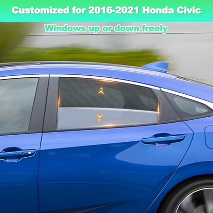 Civic Window Shades 2016-2021, Rear Side Mesh - Image 2