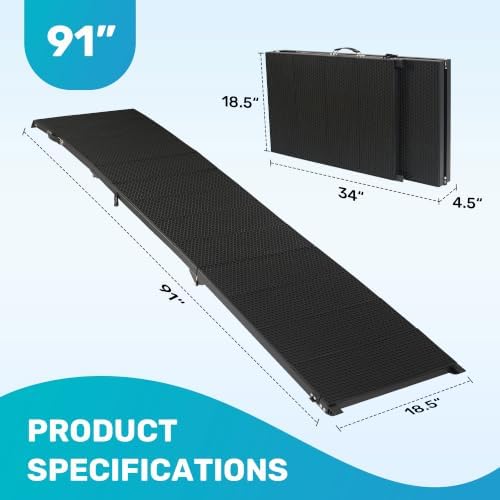 Heeyoo 91" Extra Long Dog Ramp for Car SUV Truck - Image 3