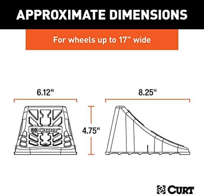 CURT 22800 Black Plastic Wheel Chocks - Image 2