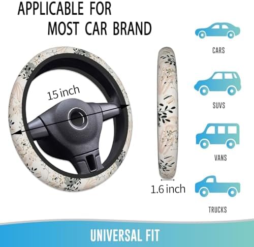 Elastic Steering Wheel Cover, 15 Inch Absorbing Sweat - Image 4