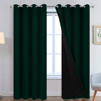 Yakamok Pine Tree Green 100% Blackout Curtains 96 Inches Long 52" Wide by Yakamok