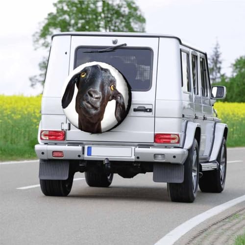 Black Goat Spare Tire Cover Cute Funny Goat Portrait - Image 5