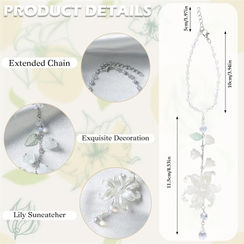 Lily of the Valley Leaf Car Charm White Summer Waterlily - Image 6