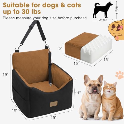 JOEJOY Dog Car Seats for Small Medium Dogs Under 35lbs, Dog Booster Seat - Image 5