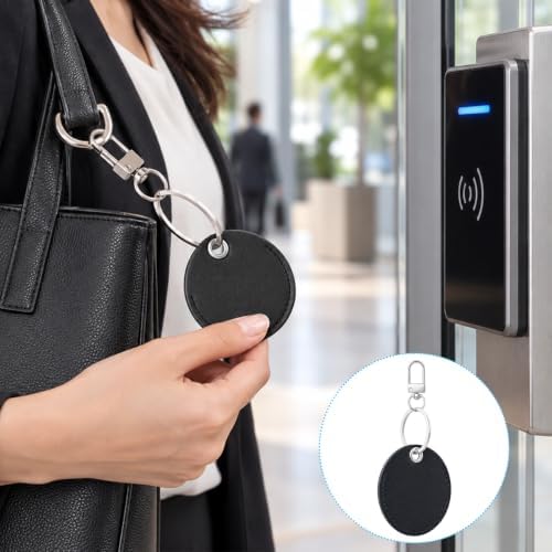PAGOW 2.3x1.8in Key Fob Holder, PU Leather RFID Key Case Protector - Image 4