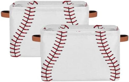 Pardick 2Pack Sports Baseball Print Large Collapsible Storage Bins, Sports by GzLeyigouHomeKitchen