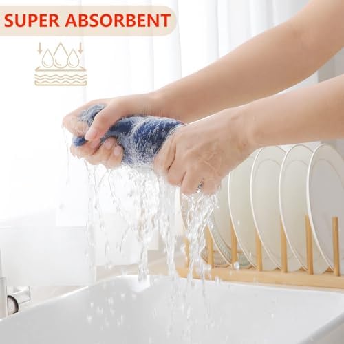 Homaxy 100% Cotton Waffle Weave Kitchen Dish Cloths 24-Pack - Image 3
