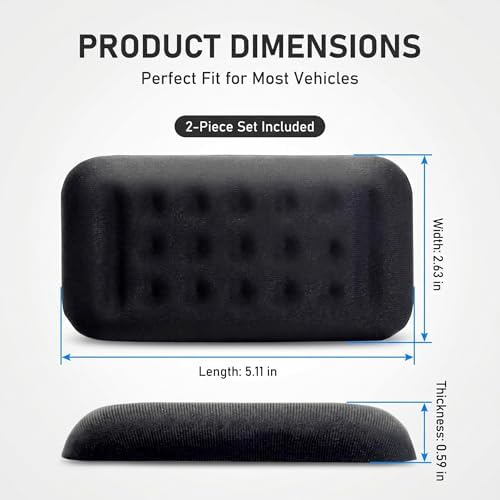 2 PCS Car Armrest Cushion, Memory Foam Elbow Pad - Image 2
