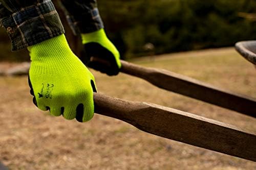 G & F 1516 Premium High Visibility Low Emissions Green Work and Gardening Gloves - Image 2