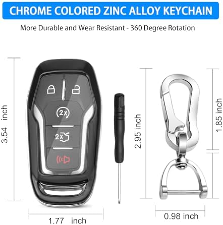 QBUC for Ford Key fob Cover, 4/5 Buttons Smart Key - Image 3
