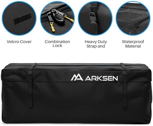 ARKSEN 58'' x 20.5'' x 24'' Waterproof Cargo Carrier Bag, Soft Sided Weather - Image 3