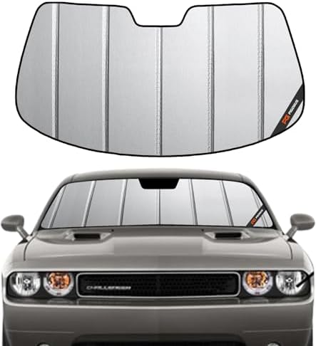 Pigenius Windshield Sun Shade for Dodge Challenger 2008-2014 Front Window by Pigenius