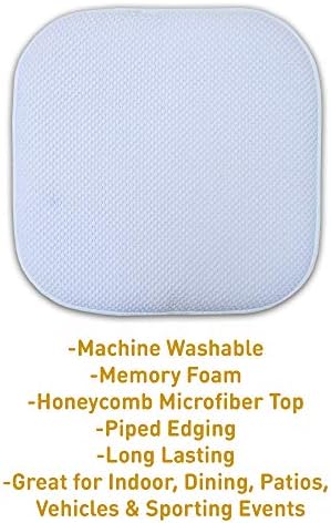 Sweet Home Collection Cushion Memory Foam Chair Pads Honeycomb Nonslip Back - Image 3