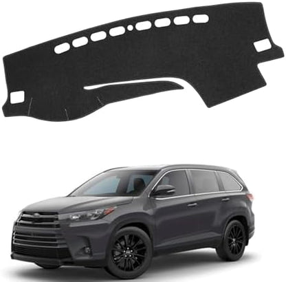 Dashboard Mat Cover for Toyota Highlander 2014 2015 2016 2017 2018 2019 Nonslip by BOLTRY
