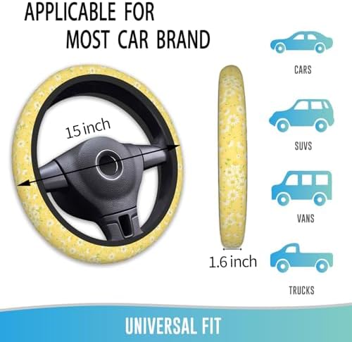 Steering Wheel Cover 15 Inch Breathable Anti Slip - Image 4