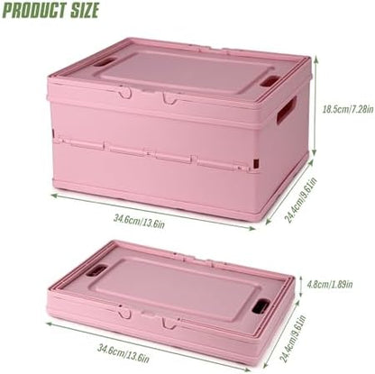 Collapsible Storage Crate, Foldable Plastic Basket - Image 2
