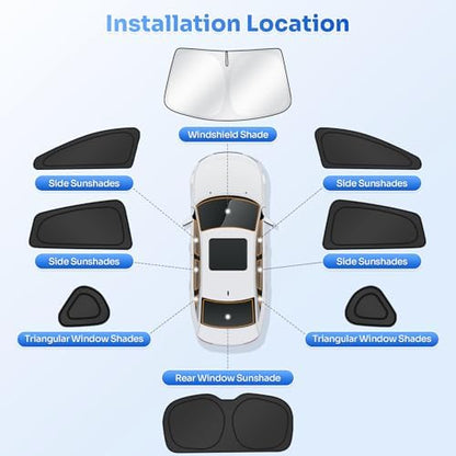 Canvcle Window Shades for 2018-2023 Subaru Crosstrek Accessories Windshield Sun - Image 5