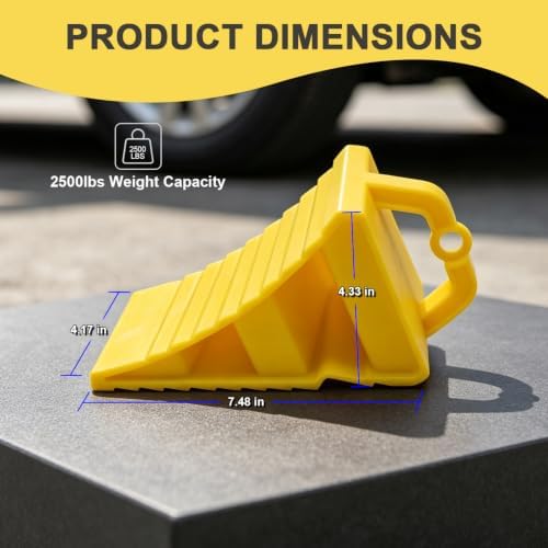 PE car Wheel Chocks, Non Slip Tire Wheel Blocks - Image 2