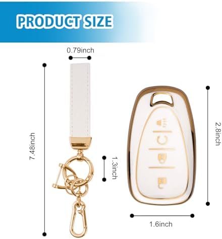 Rislobx Key Fob Cover Fit for Chevy Key, Car Key Case Protector for Volt Bolt - Image 3