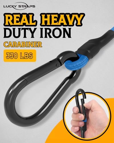 8 Pack 72" Carabiner Bungee Cords Heavy Duty Outdoor, 190 Lb Break Strength - Image 3