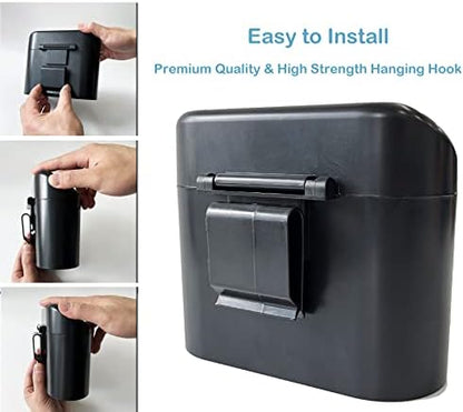 2 Pack Car Trash Can with Lid+4 PCS Car Hooks, Mini Auto Dustbin Trashcan - Image 5