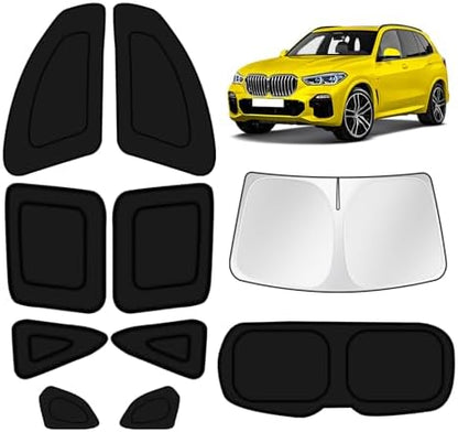 KUST Car Window Shades for BMW X5 2019-2025 Windshield Sun Shade Side Window by KUST