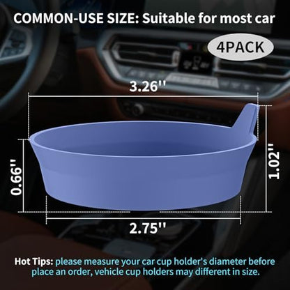 ME.FAN Car Cup Holder Coasters Silicone Cups Mats, Automotive Universal - Image 2